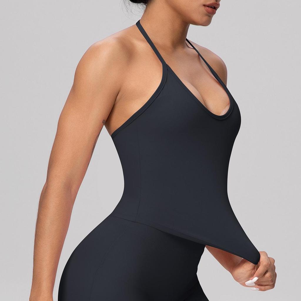 European & American High-Elastic Lace-up Backless Sports Bra for Training & Yoga