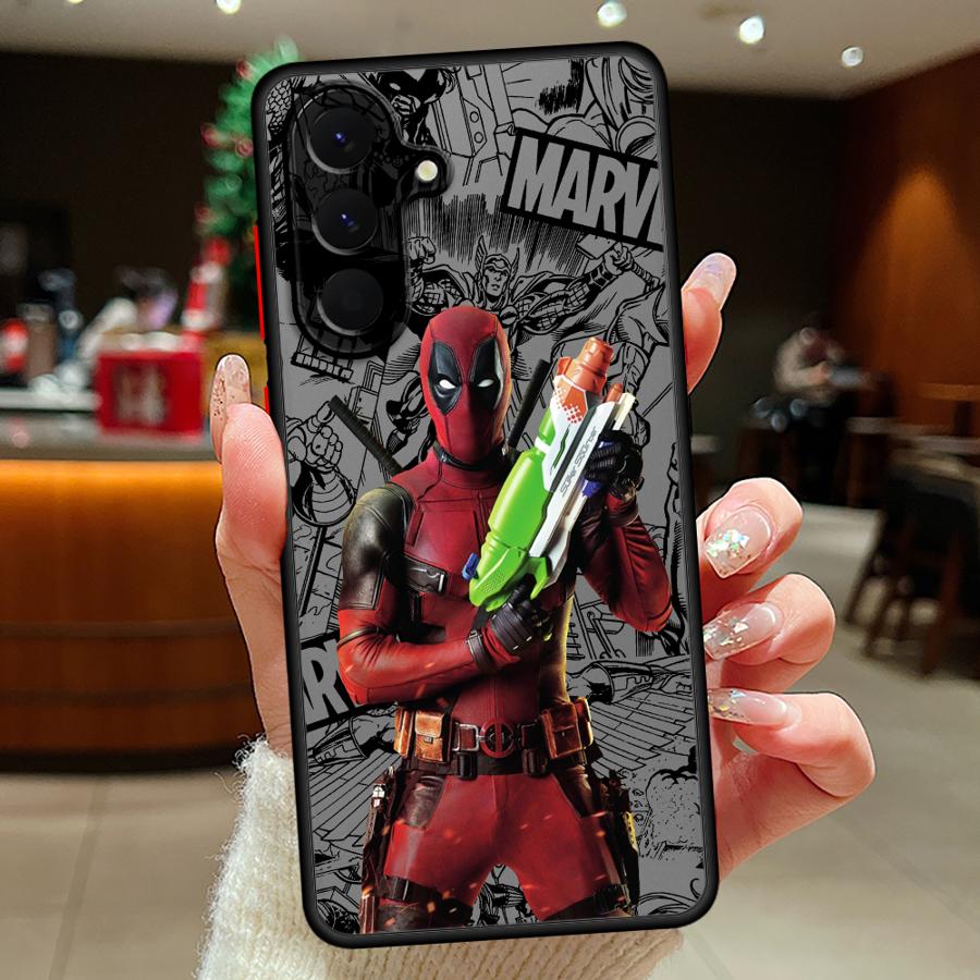 Case for Samsung Galaxy A52S A72 A54 A56 A55 A35 A17 A52 A73 A33 A34 A36 A53 A16 A15 A14 A23 Phone Cover Marvel Deadpool
