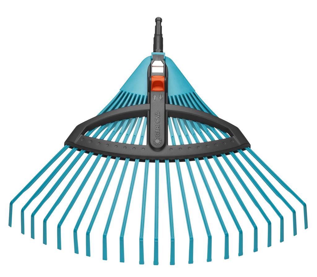 GARDENA Plastic Combi Product Up to 25 Years Rake, System, Turquoise, 35-52cm Wide, 3099-20, Warranty