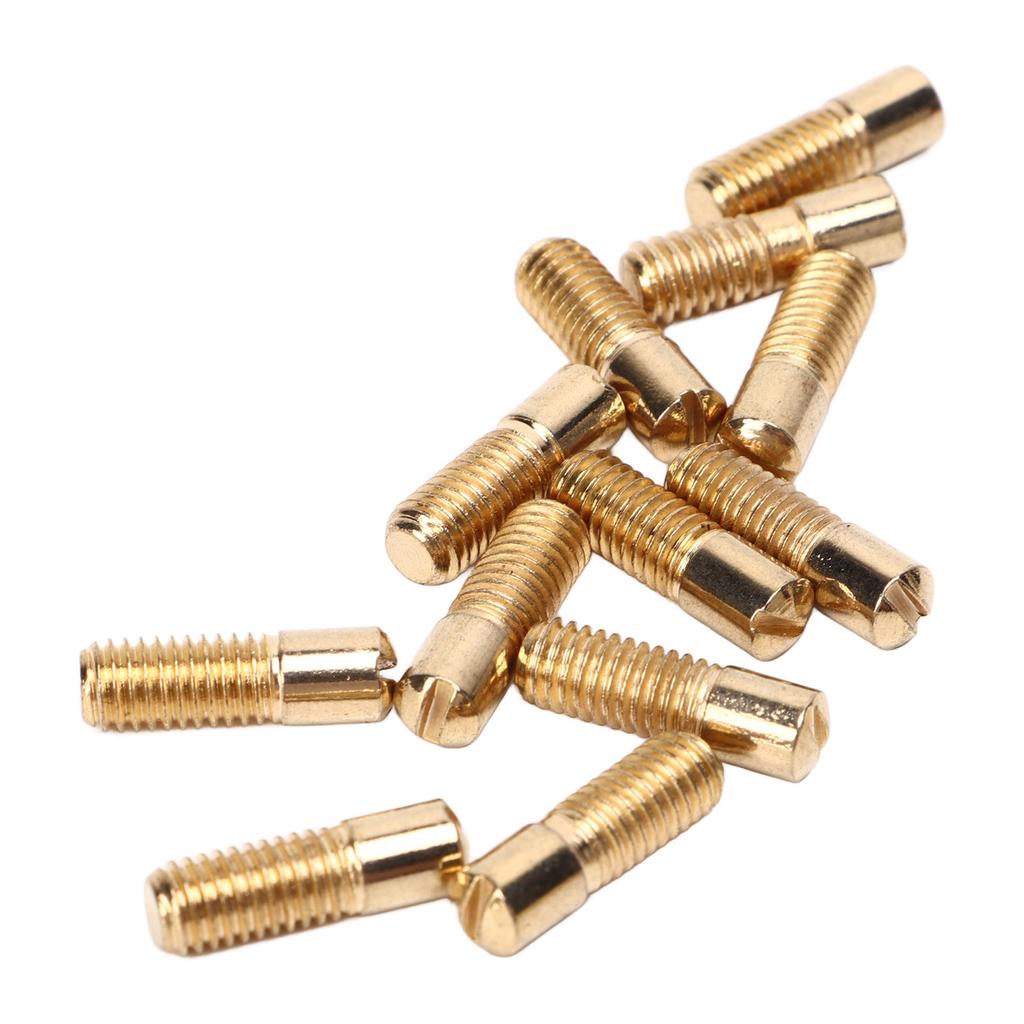 12Pcs Pickup Mounting Screws Metal Single Double Coil Pickup Screws for Electric Guitar M5 Gold