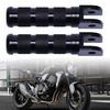 Motorcycle Maintenance Foot Peg Assembly with Forked Mounting End, Knurled Grip Texture and Machined Aluminum Build
