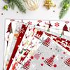 Festival Cartoon Reindeer Design Wrapping Sheets User Friendly Recyclable Paper For Christmas Parties Decorations