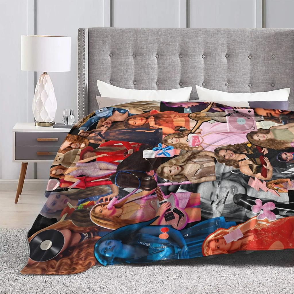 Warm Blanket Decorative Shakira Throw Blanket Singer Pop Flannel Bedspread For Living Room Street Trend Sofa Bed Cover