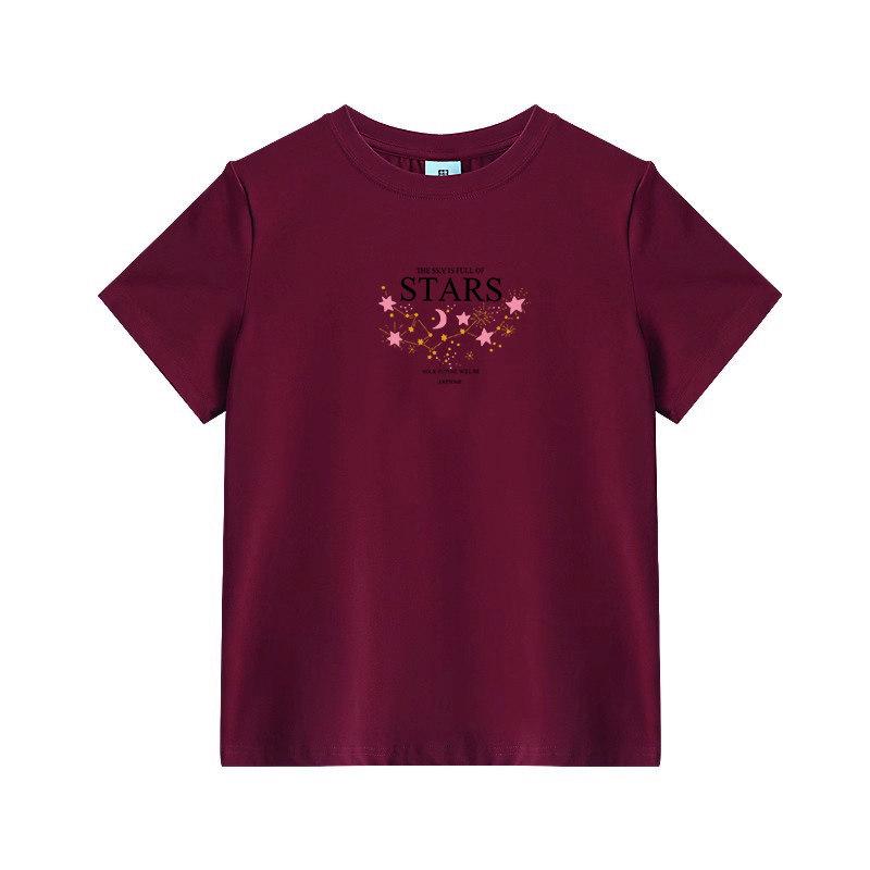 Middle-aged Women's Slimming Korean Style Casual Loose Plus-Size Short-Sleeve Summer T-shirt