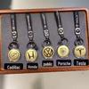 Gold 999 Pure Car Logo Pendant Keychain - New TikTok Trend Father's Day Gift