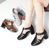 Fashion GKTINOO Genuine Leather Shoes Gladiator Sandals For Women Large Size Non-slip High Heel Sandals Summer Ladies Shoes