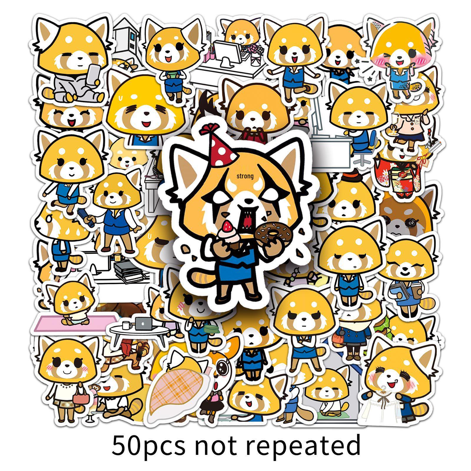 50 Little Bear Cartoon Emoji Stickers for Workplace Decor - Cute Sanrio Guka Mochi Designs