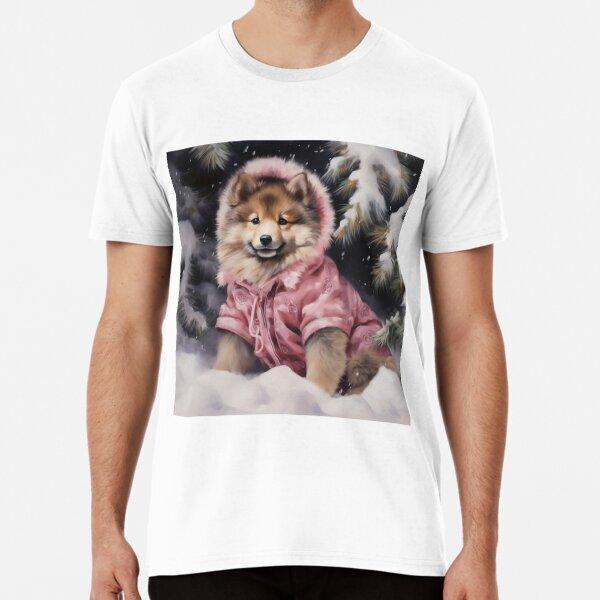 Finnish Lapphund In Winter T-Shirt XXXL