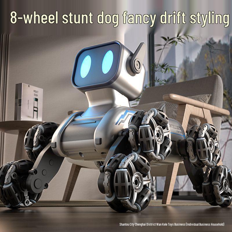 

New Eight-Wheel Stunt RC Car: Mechanical Dog Swing Arm Climbing Off-Road Toy with Electronic Music Basic [No Lithium Battery]
