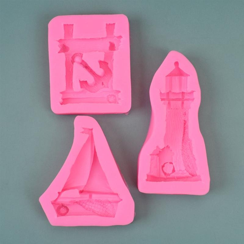 Lighthouse-Candle Mould Silicone Mold Anchor-Sailboat Resin-Casting Mould Homemade-Home Wedding Candle Making Tool