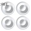 Square Egg Cups 4/6Pcs White Food Grade BPA Free High Sturdy Base Holders Durability Compact Size Portable Boiled Set