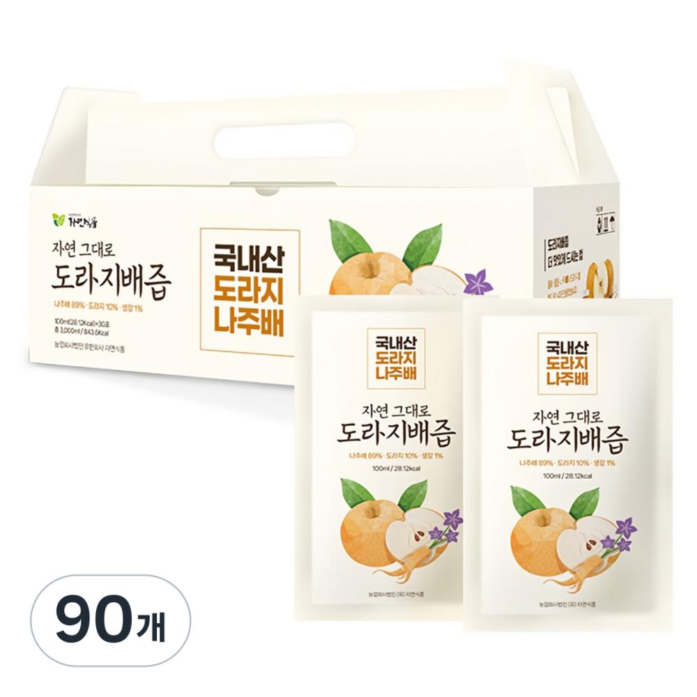 Barun Meokgeori Natural Food Natural Food Balloon Flower & Pear Juice 100ml 90 Pcs
