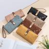 Frosted Retro Women's Wallet Card Bag Multifunctional Handheld Long Handbag