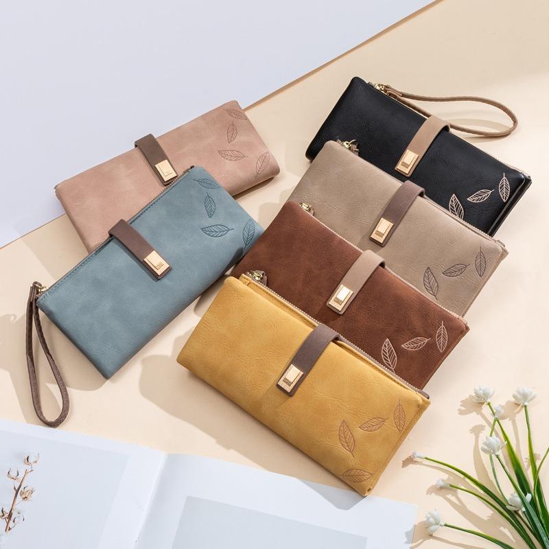 Frosted Retro Women's Wallet Card Bag Multifunctional Handheld Long Handbag