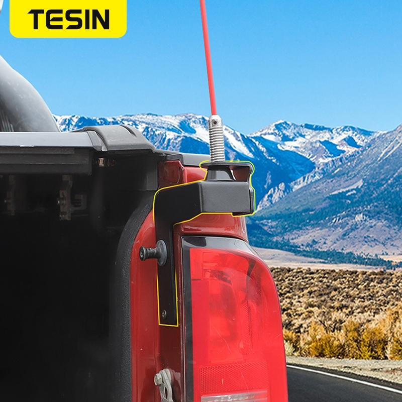 TESIN Metal Car Tailgate Flagpole Antenna Mount Bracket Holder For Chevrolet Colorado/GMC/CANYON 2014-2022 Exterior