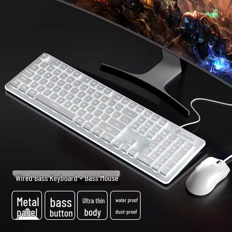 Langtu LT600 Wireless Silent Membrane Keyboard & Mouse Set for Gaming and Office Use