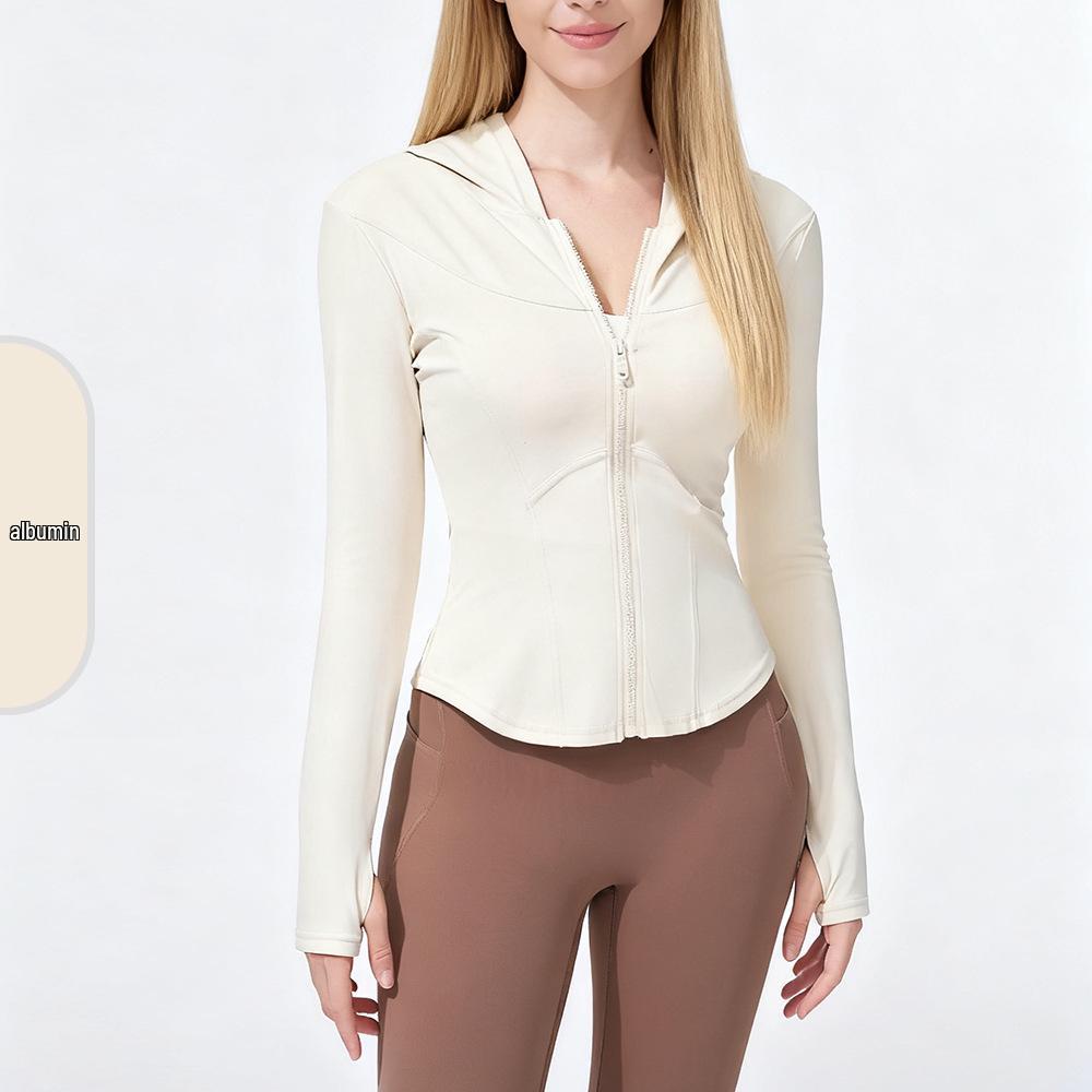 Women s Thick Hooded Sports Jacket - Warm, Long Sleeve, Slim Fit, Yoga & Running Cardigan Small