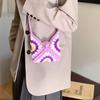 Sac à Bandoulière Sac en Crochet Fleur Sac Tricoté Bohème Tournesol Sac Bandoulière au Crochet Grande Capacité Sacs de Rangement Plage Plage
