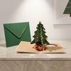 Colorful Christmas Greeting Card DIY Xmas Invitation Card 3D Christmas Tree Card  New Year
