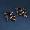 Unique Dragon Badge Pin Ornament Retro Dragon Form Lapel Pin for Statement Style