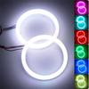 2PCS LED Angel Eyes Lights RGB APP Bluetooth Halo Rings For Car Motorcycle Truck