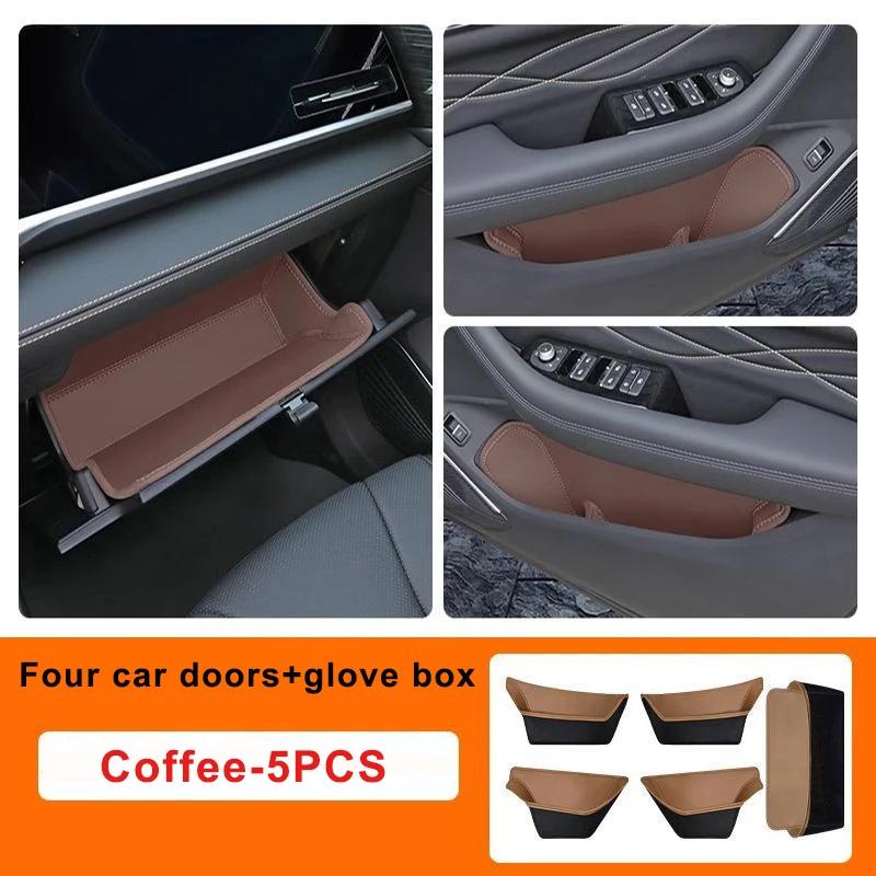 For Geely Monjaro Xingyue L -2025 Car Door Slot Organizer Box Leather Glove Box Storage Groove Pad Interior Accessories