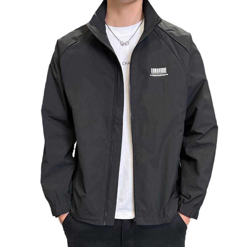 Spring And Autumn Casual Coat, New Ins Trendy Men'S Wear Stand-Up Collar Top, Gown Jacket, And A Hair Tooling.