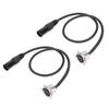 2 Pcs XLR Pass Through Cable No Solder D Type XLR Cable Mic Feed Pass Thru Converter for Stage Box Patch Panel Floor Box
