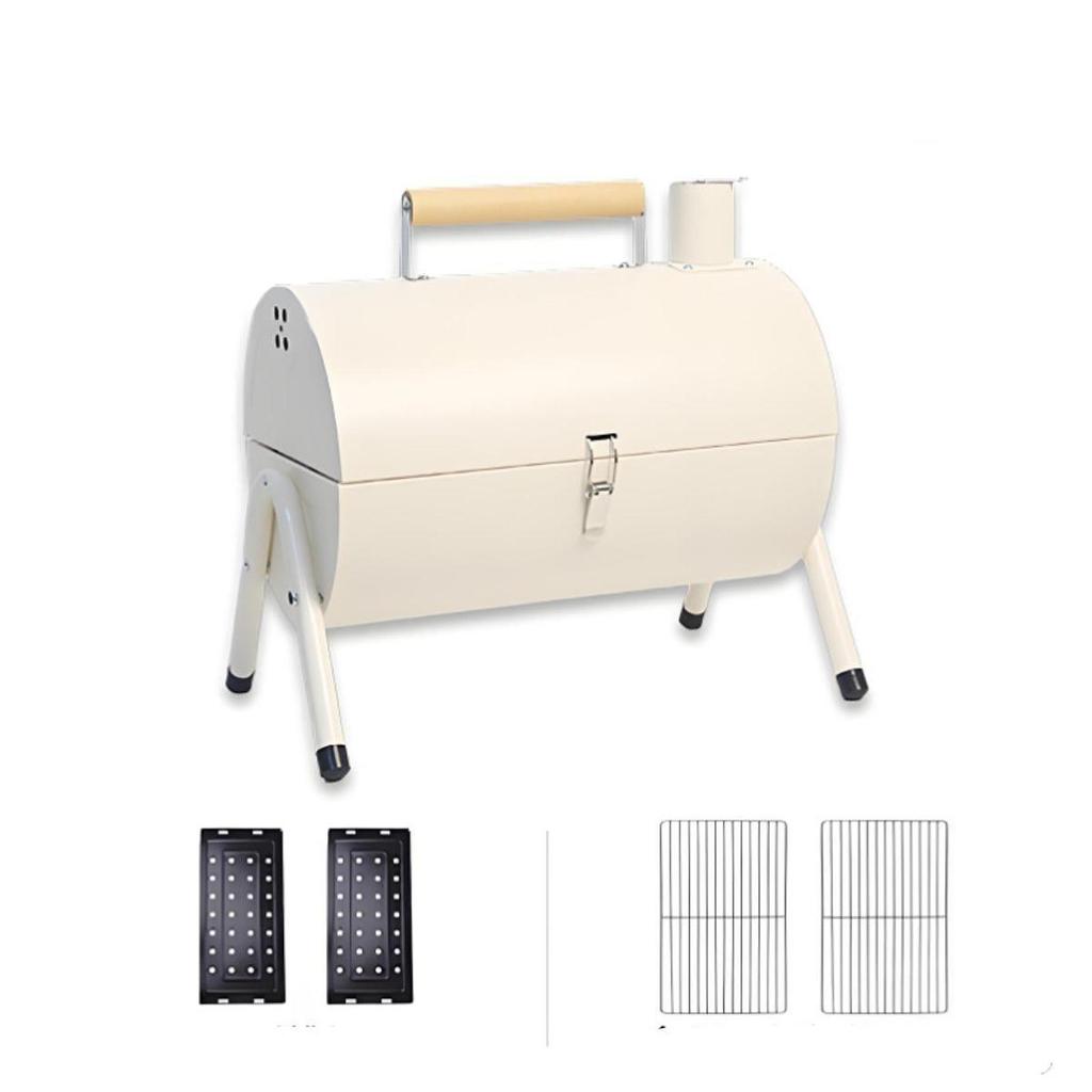 Compact Charcoal Grill for Outdoor Use with Chimney and Handle Garden Beach
