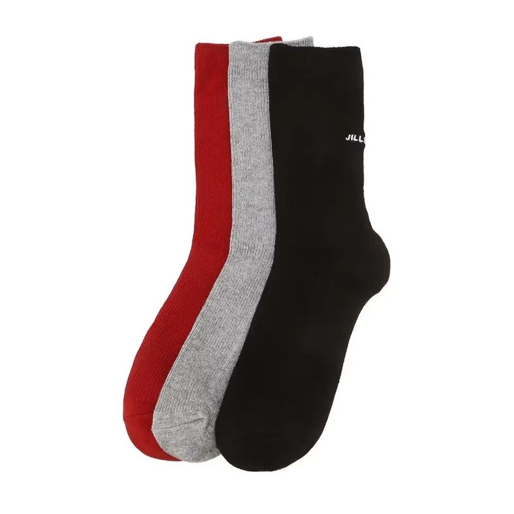 Women s Logo Embroidered Mid-calf Socks 3-Piece Set JASS5F010BK