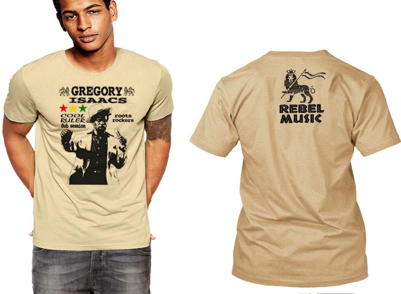 Reggae T-Shirt Rastafari Jamaica Gregory isaacs Sizzla tee tan XXL