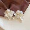 Exquisite Shell Imitation Pearl Drop Earrings Elegant Long Tassel Dangle Earrings For Women Wedding Party Ear Jewelry Gifts