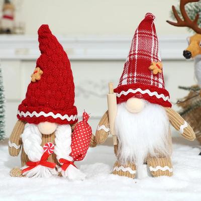 New Christmas Faceless Old Man Decoration Cartoon Faceless Doll Decoration Dwarf Display Window Decoration