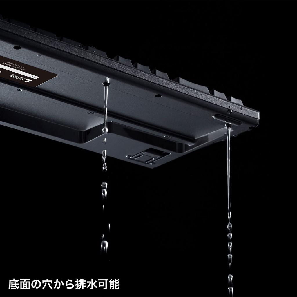Sanwa Supply Keyboard, Wired USB Connection, Waterproof and Dustproof, 109 Japanese Keys, Black, SKB-BS6BK