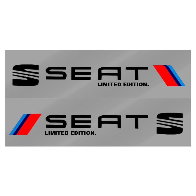 

2 шт. Наклейки для украшения кузова автомобиля, Персонализированные спортивные наклейки на двери для Seat Leon Alhambra FR Altea Ibiza Toledo Cordoba Arona 5 6 MII чёрный