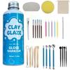 29-Piece Super Light Clay & Glossy Oil Pen Set for Kids - Includes Rhinestone, Pottery Tools, and Plasticine