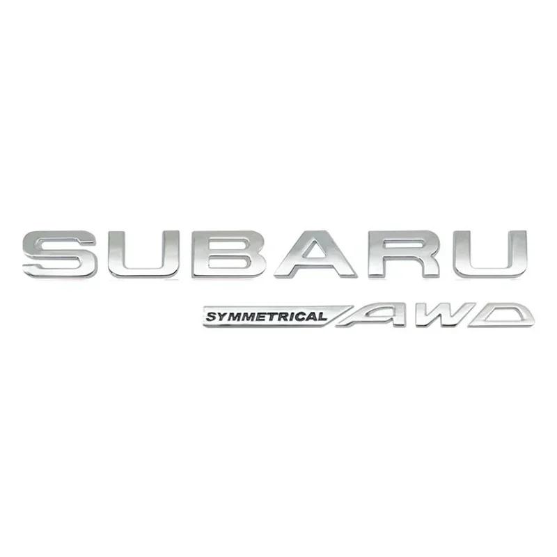 2025 for Subaru BRZ SYMMETRICAL AWD Car Rear Trunk Metal Emblem Stickers Auto Body Badge Tribeca XV STI Forester Impreza Outback X666