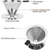 AIKARO Stainless Steel Pour Over Coffee Dripper - Reusable, Paperless Permanent Drip Cone Filter