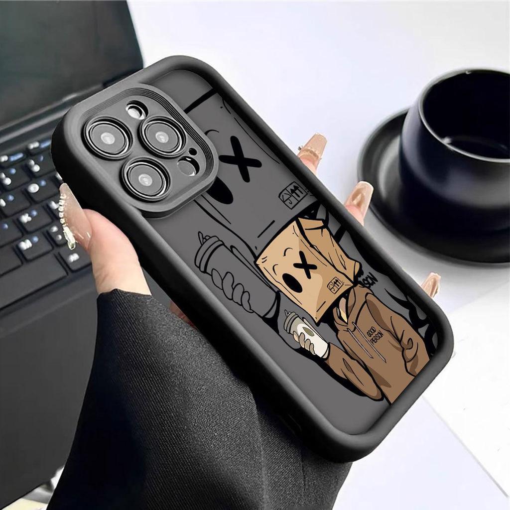 Milk Tea Black Groove iPhone 14/15/16/17 Pro Max Protective Case