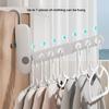 Foldableable Portable Clothes Drying Rack Travel Clothes Hanging Rack 7 Hole Multi-functional Storage Home Business Trip Hotel Clothes Hanger Tool