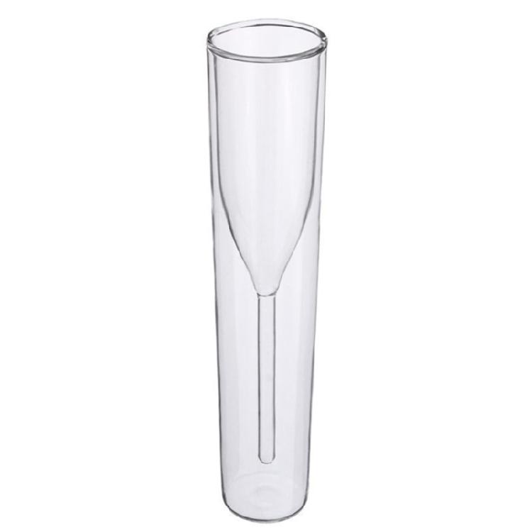 2pcs 100ml Glass Champagne Flute Double Wall Cocktails Cup for Wedding Party Bar