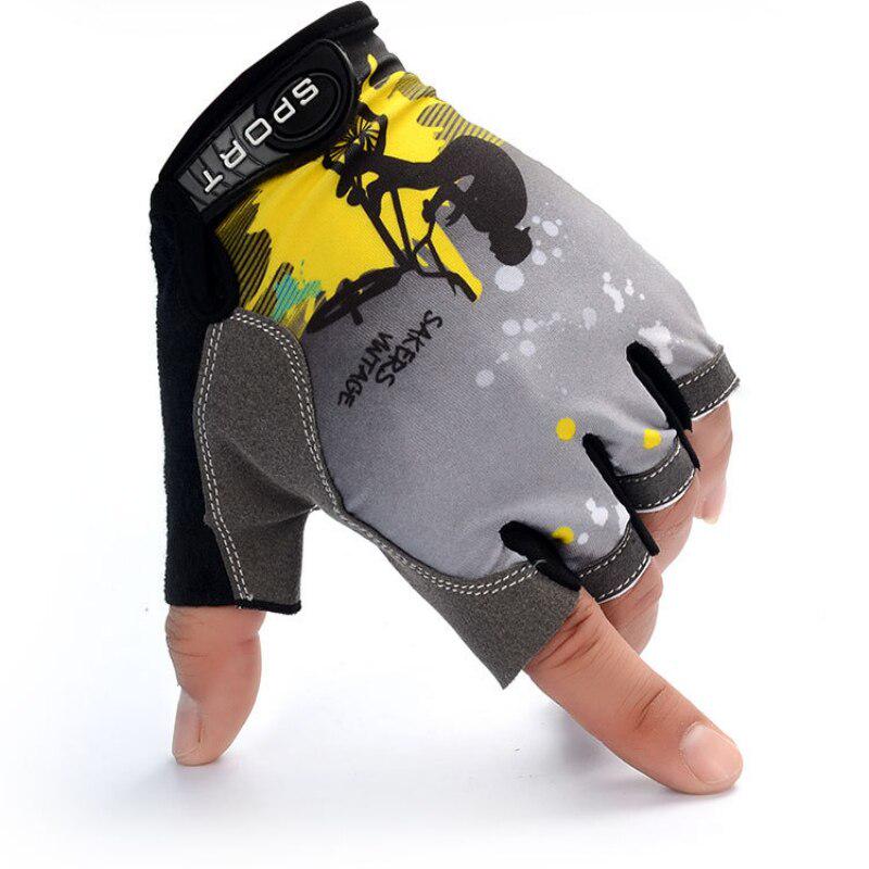 

Велосипедні рукавички з половиною пальців, протиковзкі, з гелевою підкладкою, дихаючі, для мотоцикла, MTB, шосейного велосипеда M
