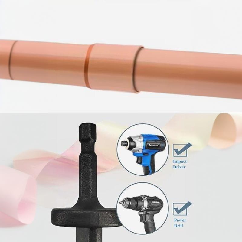 6 In 1 Air Conditioner Copper Pipe Expander High Hardness Swaging Drill Bit Tube Expanding Tool for Residential AC Repair Use