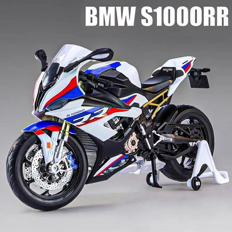 1:9 BMW S1000RR Large Size Simulation Alloy Motorcycle Model Shock Absorbers Carrying Lighting Collection Toy Car Kid Gift