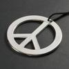 Stainless Steel Peace Sign Pendant Necklace for Men Women Trendy Jewelry Gift Fashion Accessory Unisex Hip Hop Chain Necklace