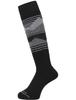 VAXPOT Mountain Pattern Ski and Snowboard Socks Sizes Thick Pile Knit with Fabric Men's (VA-1780 MN-BLKxGRY, 25-27cm) - Moisture-Wicking, Quick-Drying