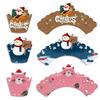 Christmas Decoration Cake Paper Flags Cards For Festive Party Celebration Prop