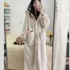 Camisola feminina de lã coral, camisola feminina de inverno, doce princesa, roupa de dormir, roupão de banho, pijama de flanela espessado, com capuz, vestido feminino para casa