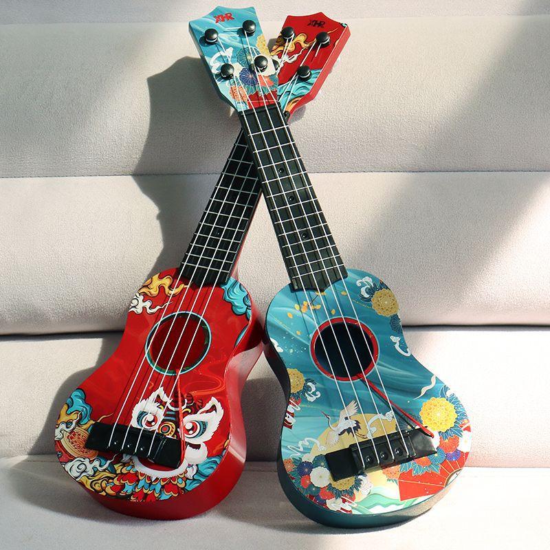 Mini Guitar 4 Strings Classical Ukulele Guitar Toy Musical Instruments For Kids Children Beginners Early Education Small Guitar