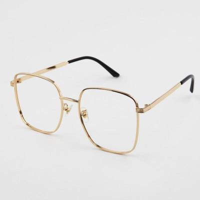 Men's and Women's Couple Square Metal Frame Glasses Frame